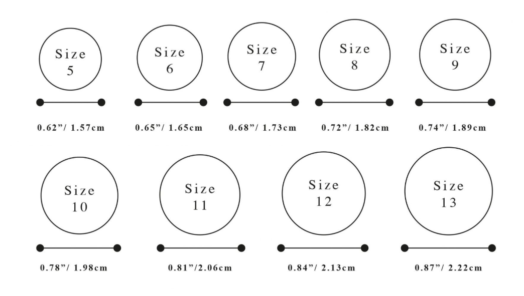 Ring Size Template Printable